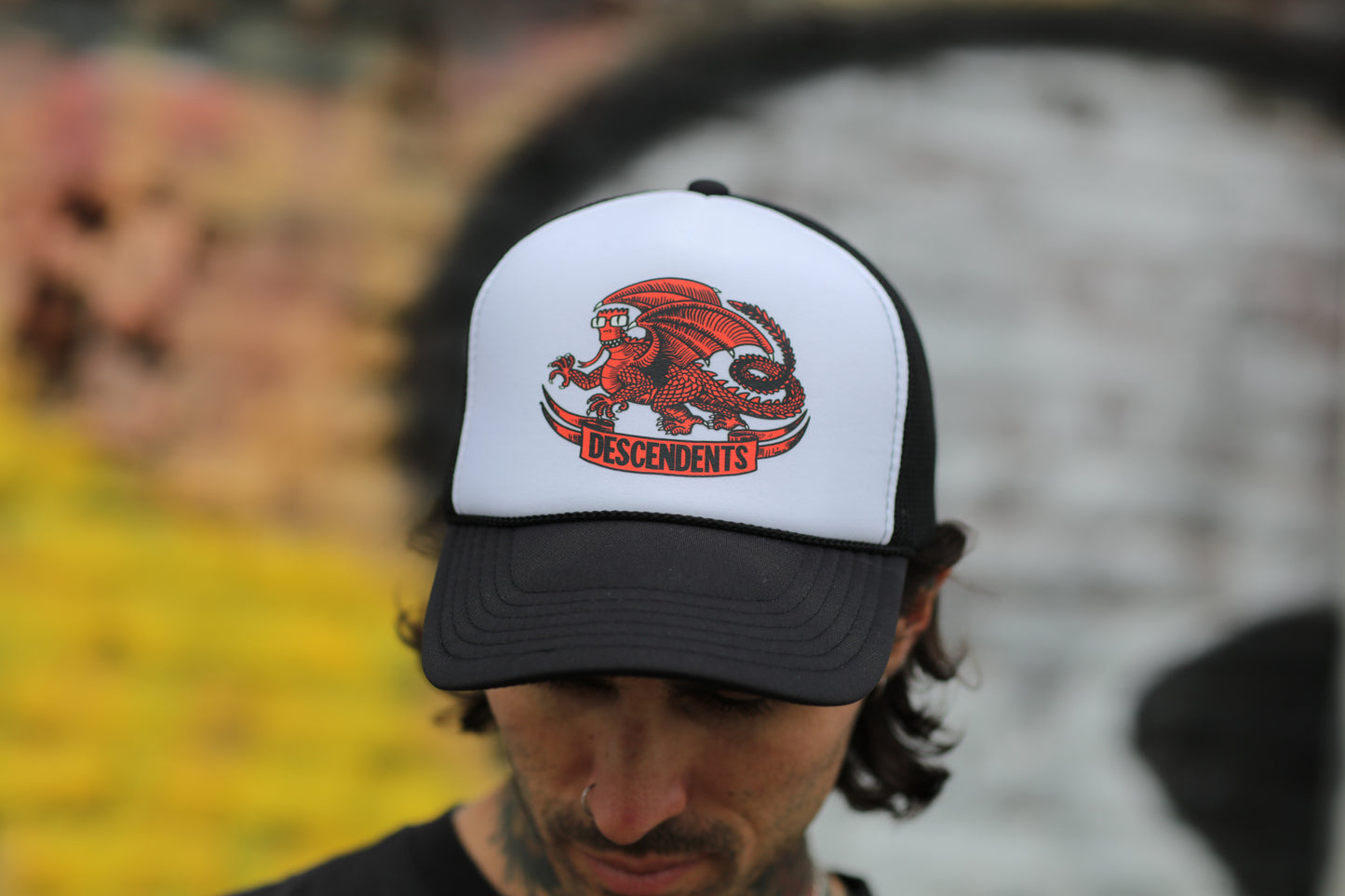 Dragon Trucker Hat (White/Black)