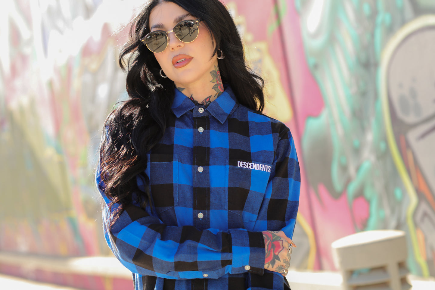 Milo Logo Flannel Shirt (Blue/Black)
