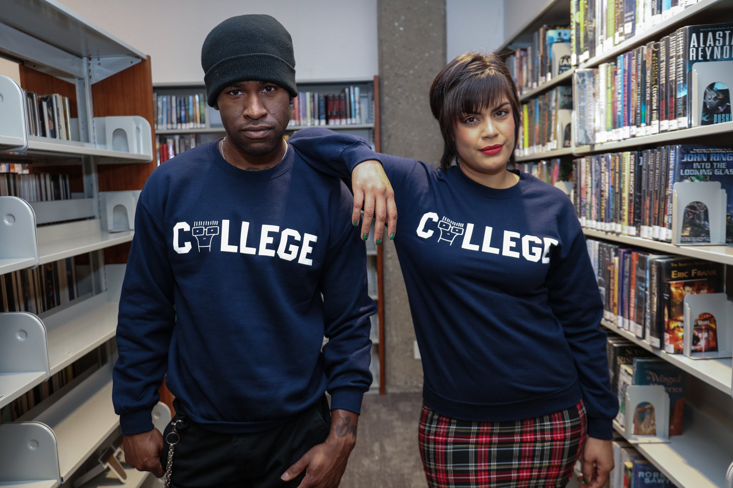 College Crewneck Sweatshirt (Navy)