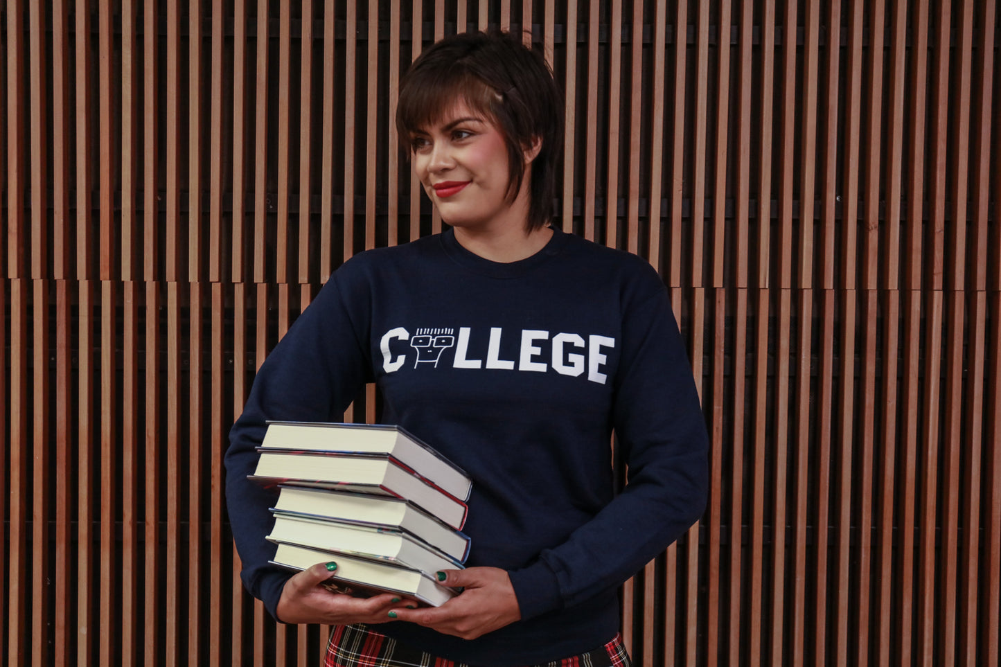 College Crewneck Sweatshirt (Navy)