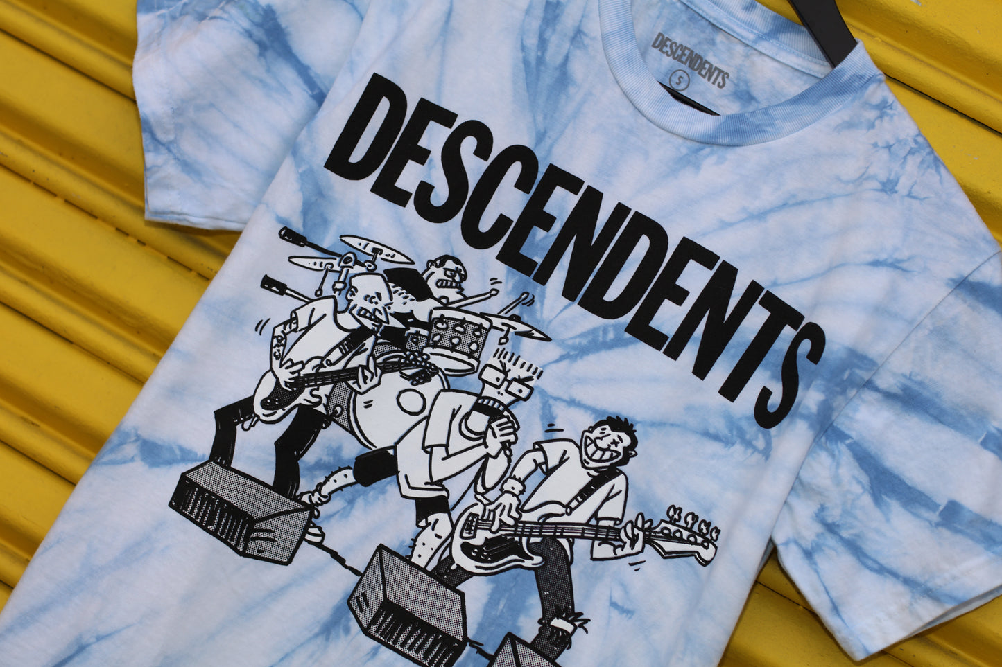 Live Cartoon Tee (Baby Blue Spider Dye)
