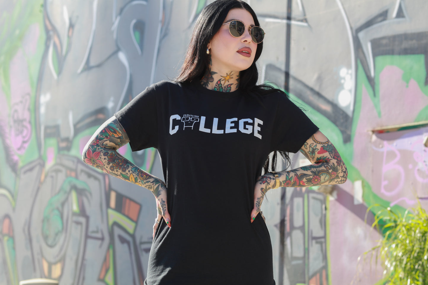College T-Shirt (Black)