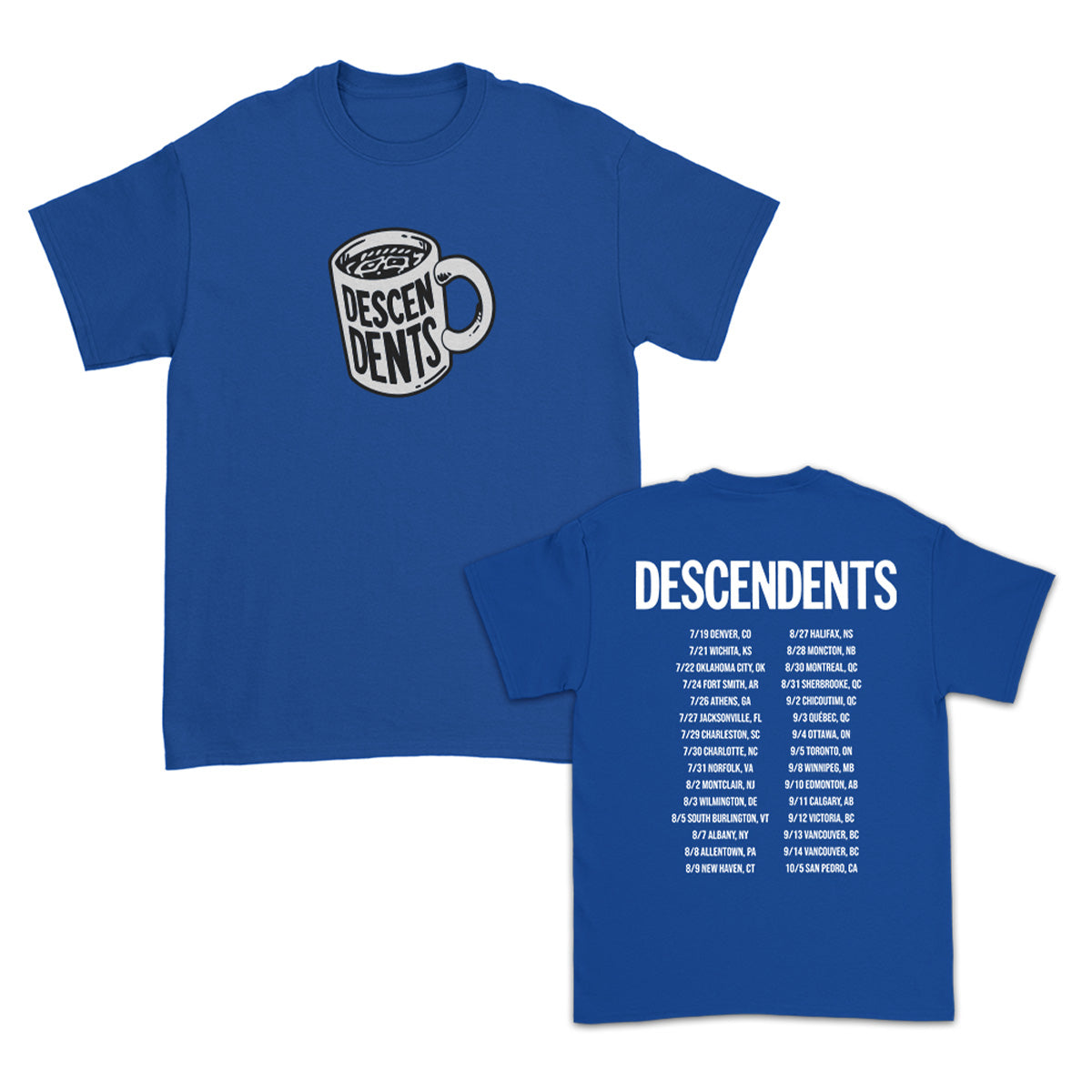 美品　DESCENDANT 2025 2nd ALLENDENIM SHIRT Coffee Mug 2025 Tour T-Shirt (Royal) – Descendents Store