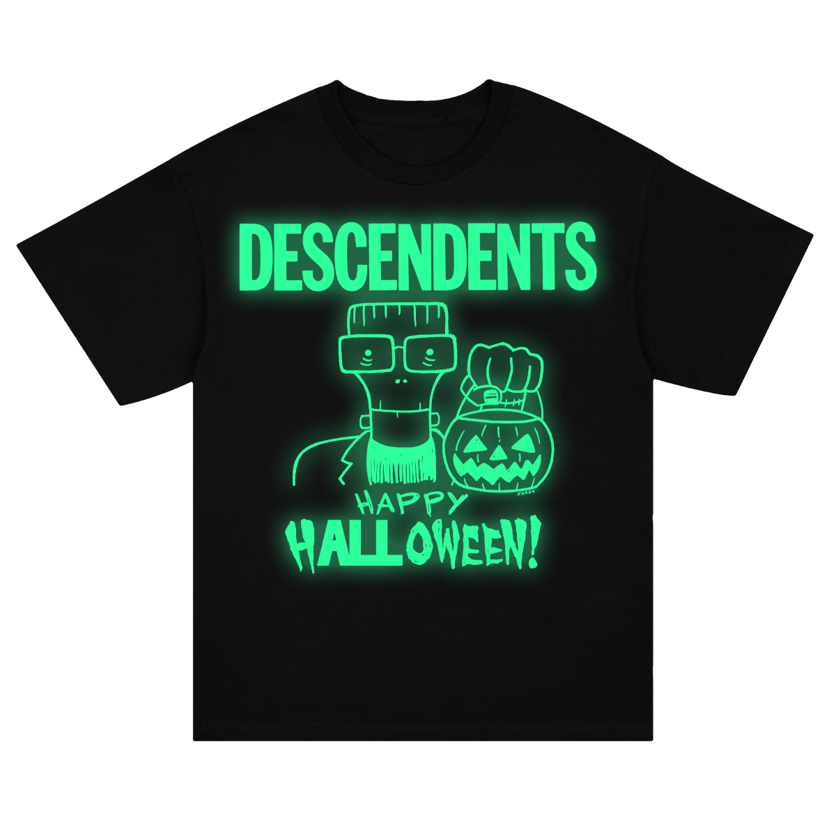 Happy Halloween Glow-In-The-Dark T-Shirt (Black)