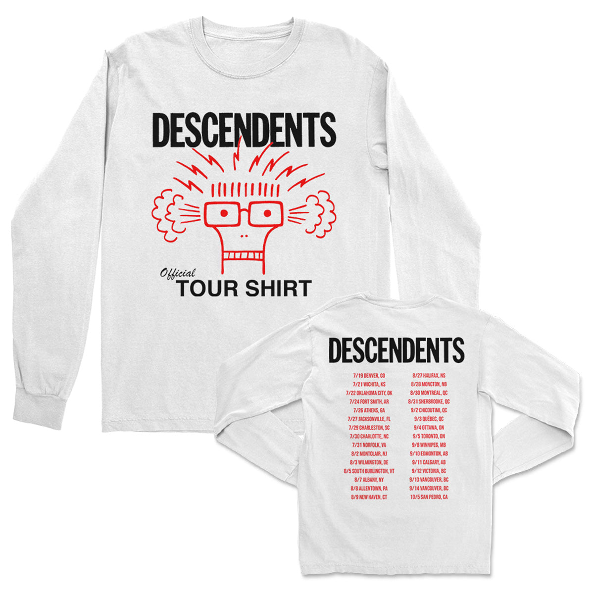 Official Tour Shirt 2025 Tour Long Sleeve (White)