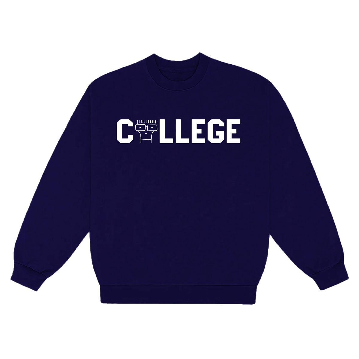 College Crewneck Sweatshirt (Navy)