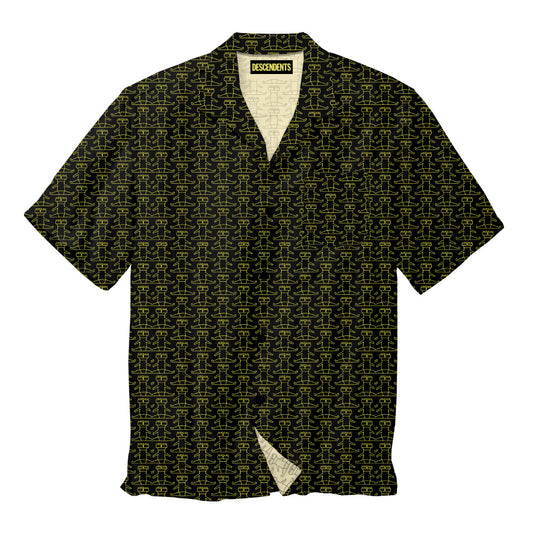 I Don’t Want To Grow Up Button Up Camp Shirt (Black)