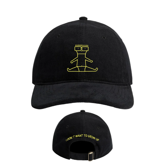 I Don’t Want To Grow Up Corduroy Hat (Black)