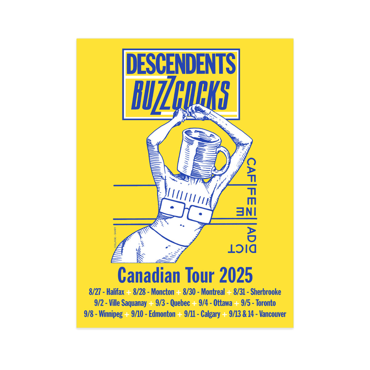 Buzzcocks 2025 Canadian Tour Poster