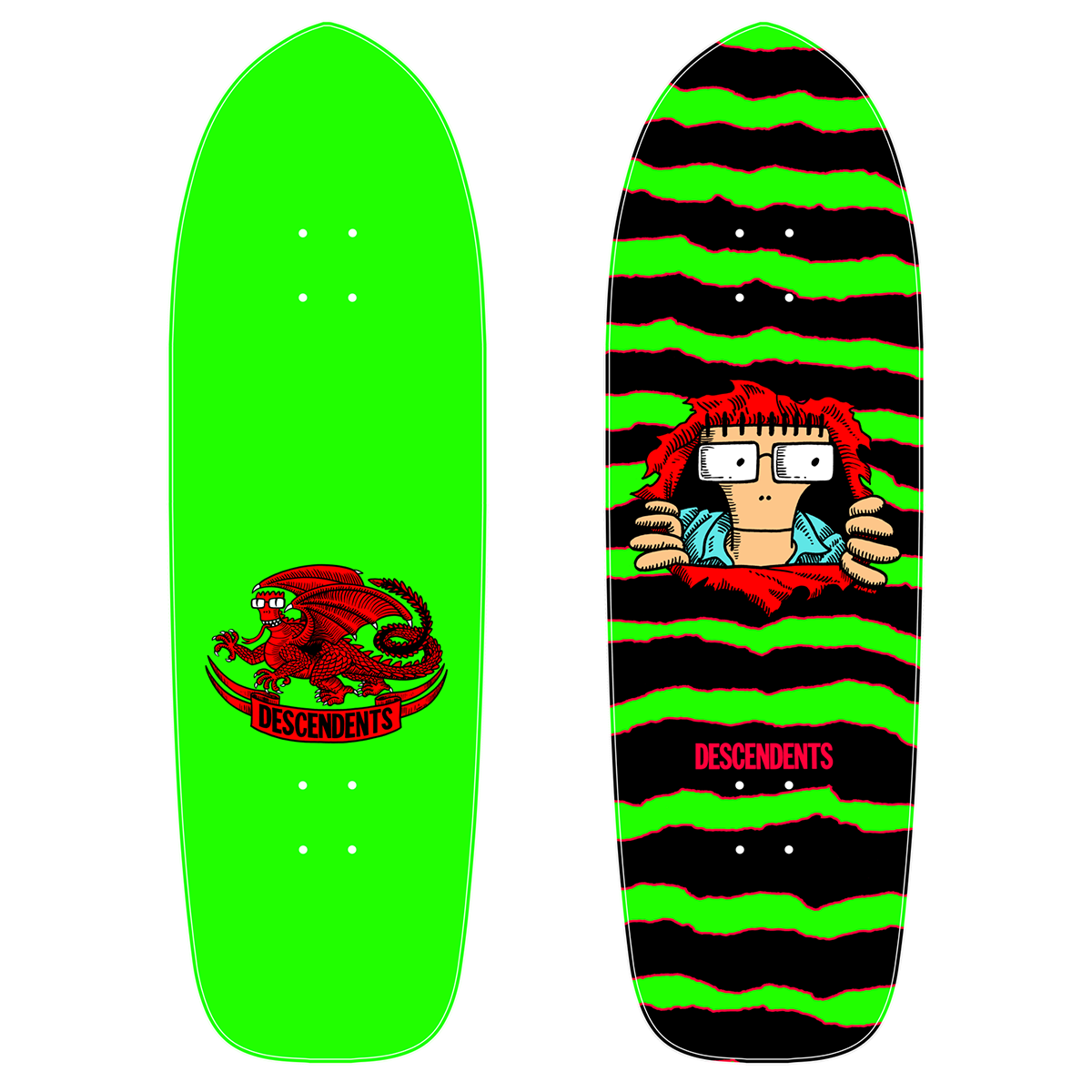 Milo Ripper Skateboard (Green/Black) – Descendents Store Milo Ripper Skateboard (Green/Black) – Descendents Store