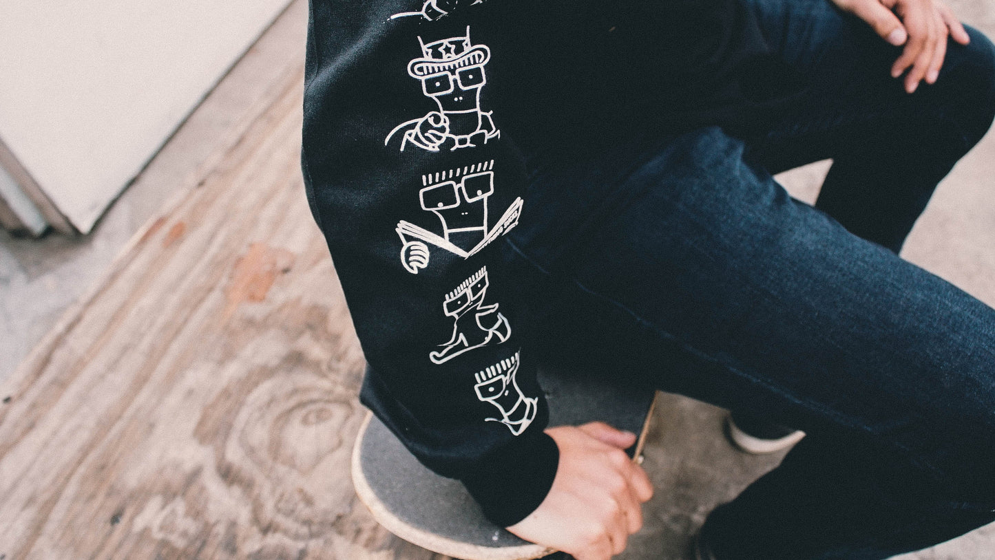 Milo Illustration Long Sleeve (Black)