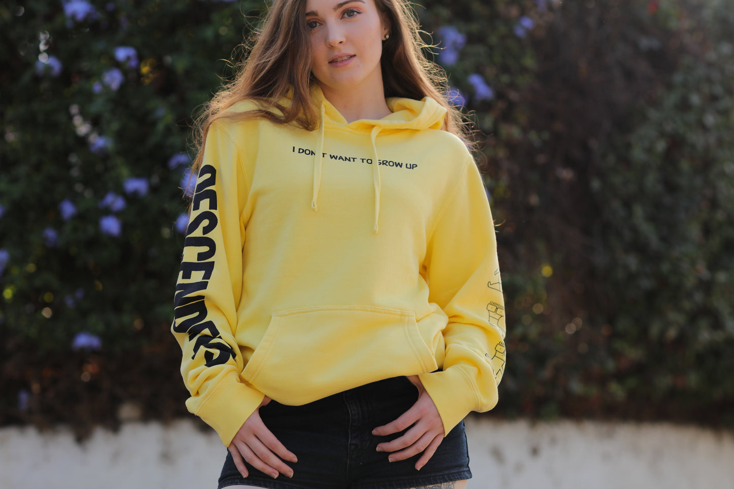 I Don't Want To Grow Up Pullover Hoodie (Yellow)