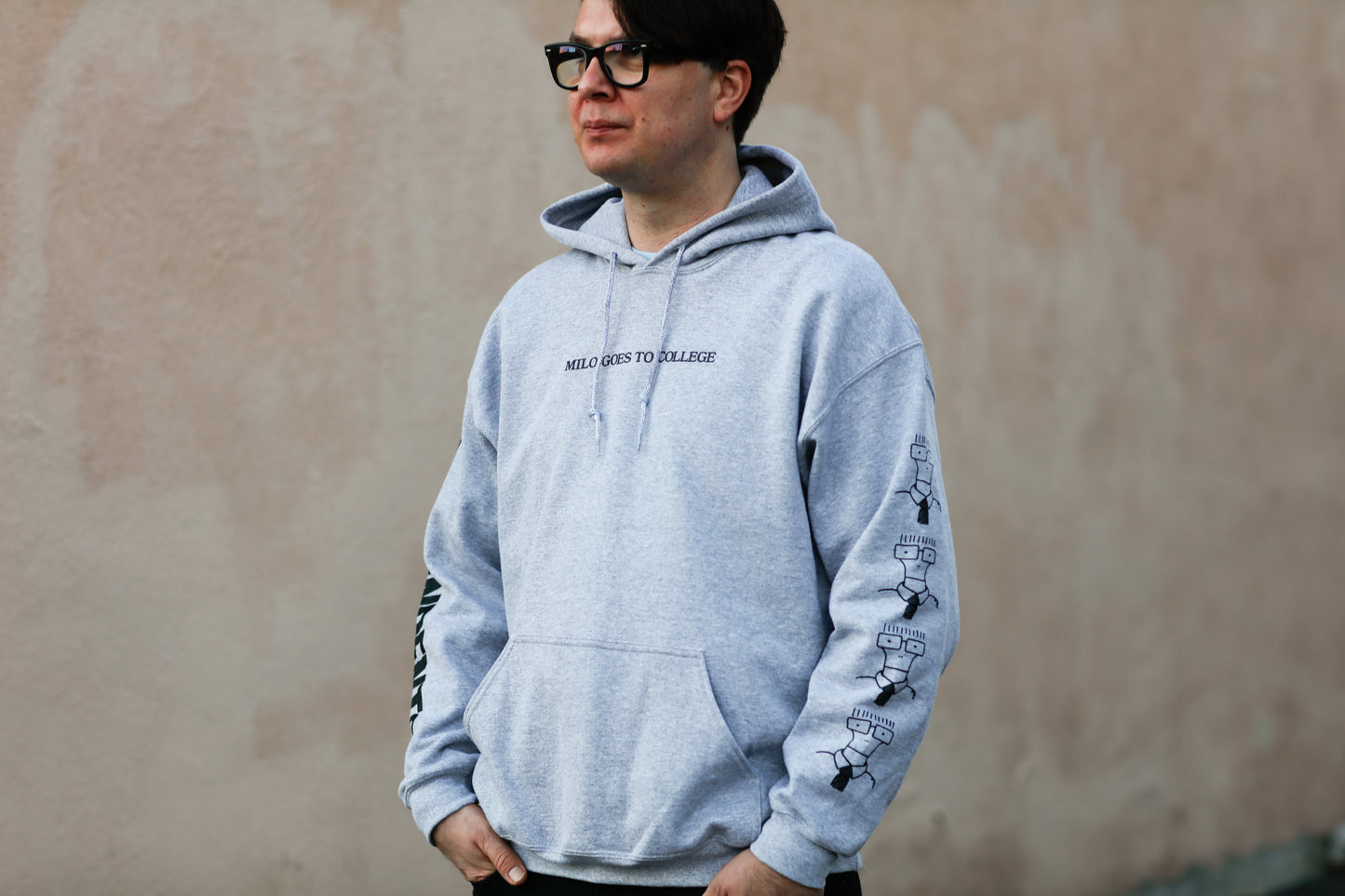Milo Goes to College Pullover Hoodie (Heather Gray)