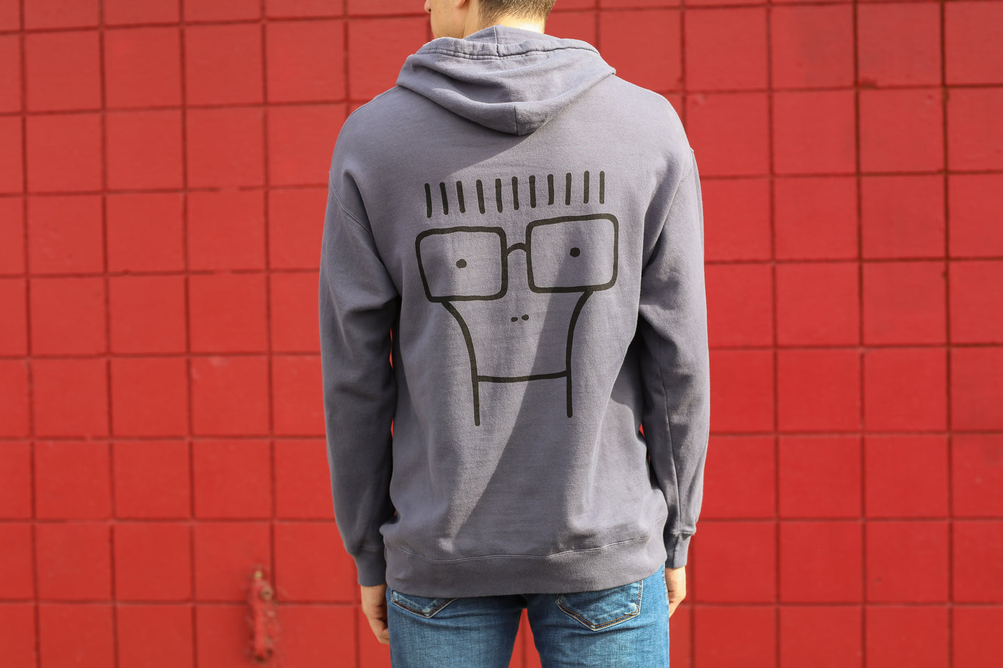 Milo Illustration Pullover Hoodie (Granite)