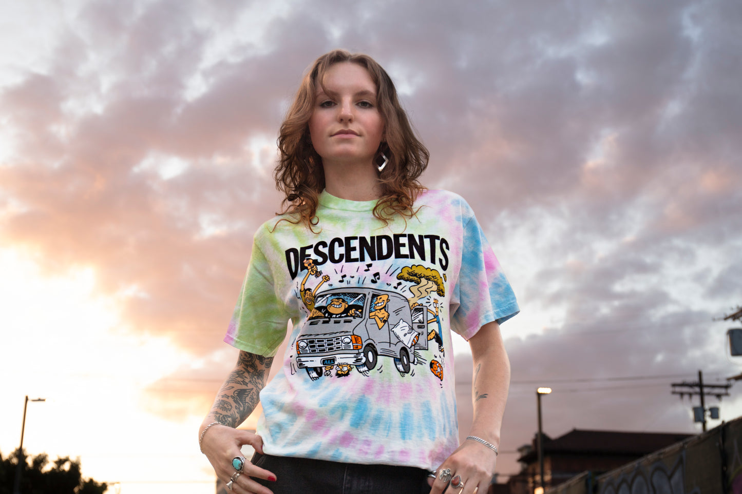 Van T-Shirt (Watercolor Spiral Dye)