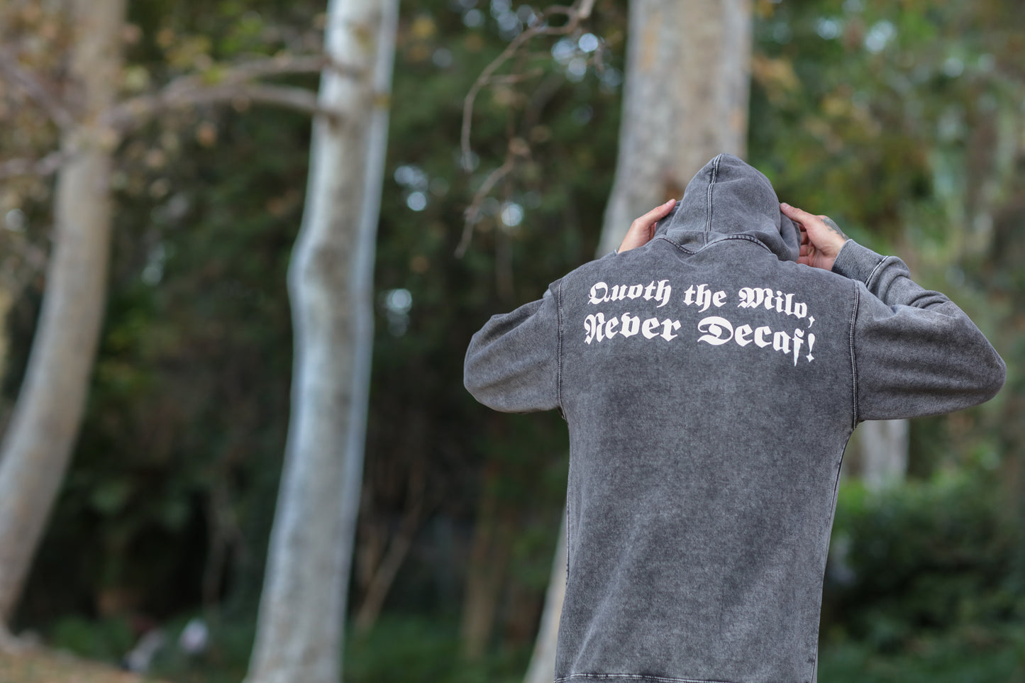 Quoth the Milo Glow In The Dark Pullover Hoodie (Mineral Wash)