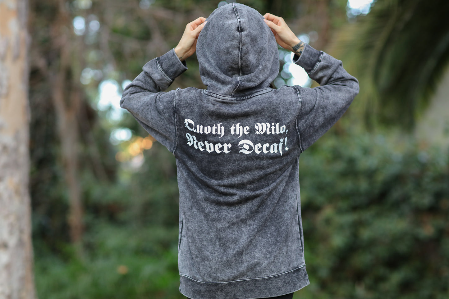 Quoth the Milo Glow In The Dark Pullover Hoodie (Mineral Wash)