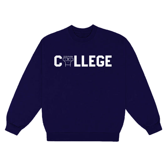 College Crewneck Sweatshirt (Navy)