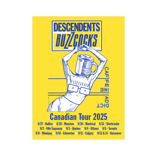 Buzzcocks 2025 Canadian Tour Poster
