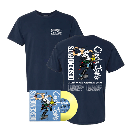 2024 Fall Tour T-Shirt (Navy) + Split 7" (Blue Cover/Yellow Vinyl) Bundle